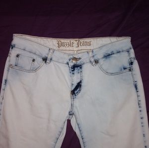Acid Wash Skinny Jeans Size 9-10